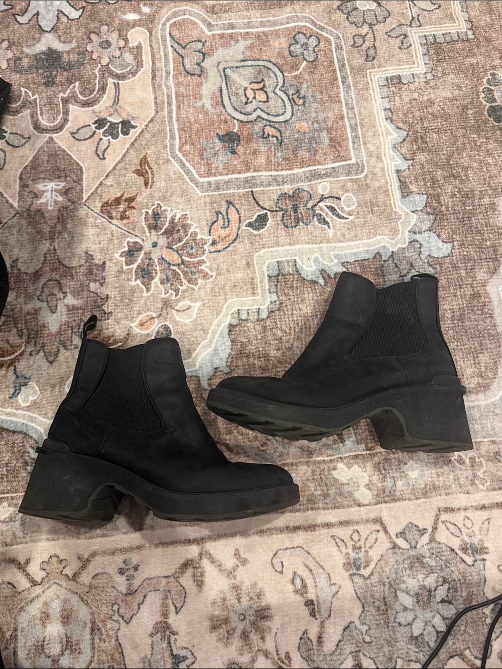Sorel Black Chelsea Platform Ankle Boots - Women
